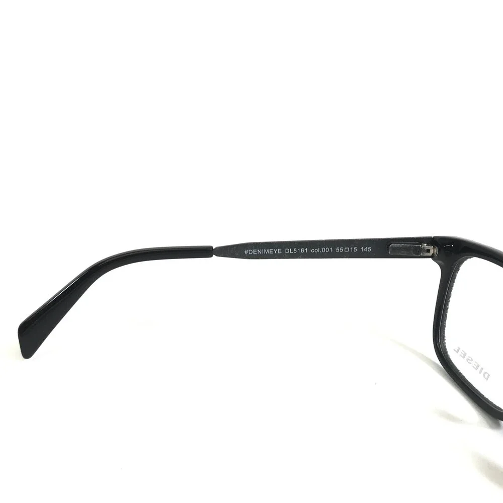 Diesel Eyeglasses Frames DL5161 col.001 Gray Blue Square Denim Front 55-15-145